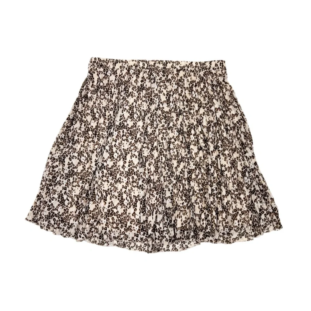Lane Bryant Leopard Print Pull On Pleated Skirt Plus Size 26/28